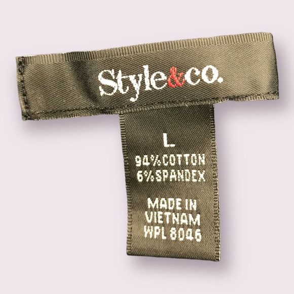 ^ Style & Co Women's Large Dark Blue Blazer One Button Cardigan W/ Pockets - Picture 3 of 4